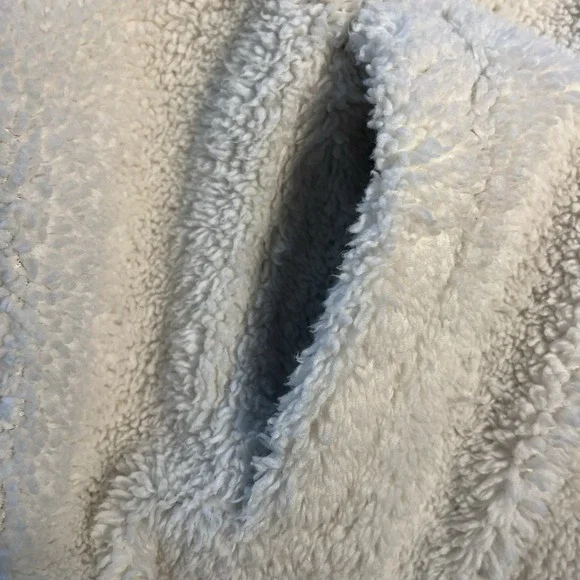 Abercrombie &‎ Fitch Soft Half Zip Chevron Sweatshirt Cream Camel Large - Picture 7 of 9